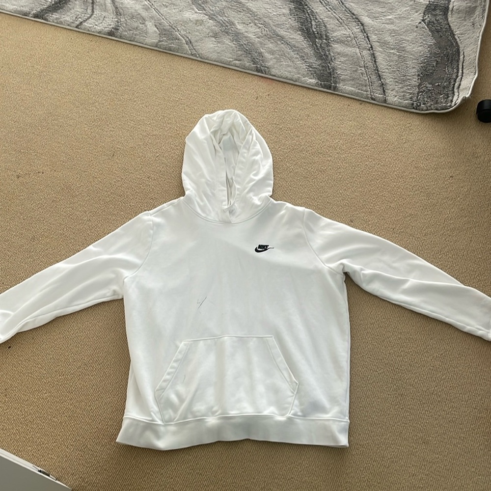 White nike hoodie XL